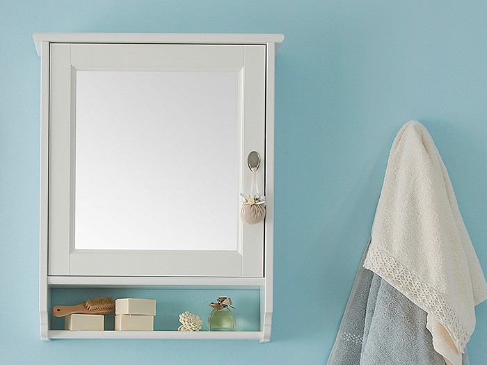 Gain extra storage space with a mirrored cabinet